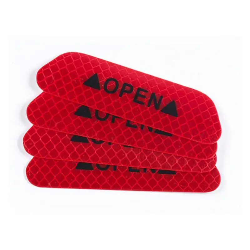 4 шт./компл. автомобиля Стикеры отверстия автомобильной двери светоотражающая