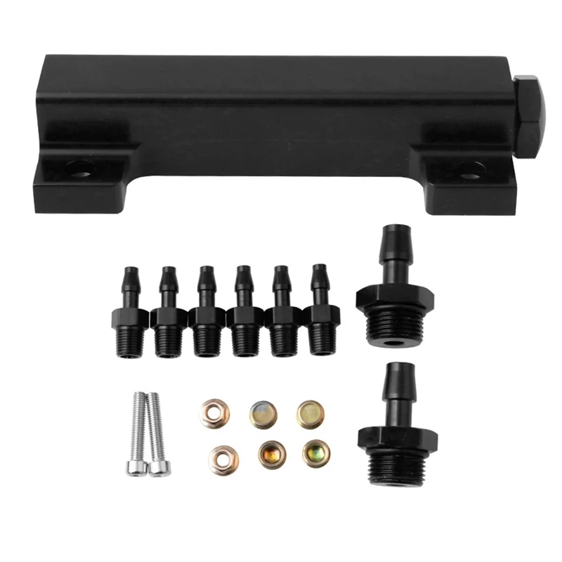 Vacuum Block Intake 6 Port Manifold Kit Fuel Wastegate Turbo Boost 1/8 NPT for Racing | Автомобили и мотоциклы