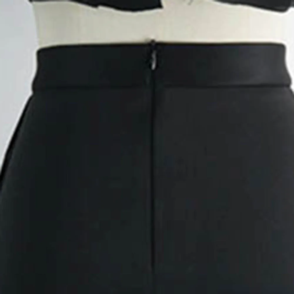 Летняя Женский комплект 2 шт. юбка-карандаш с высокой талией и укороченный топ