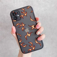 fashion multi color flame for iphone 11 13 pro max x xs xr max 7 8 plus se2020 12mini hard and soft silicone candy case fundas