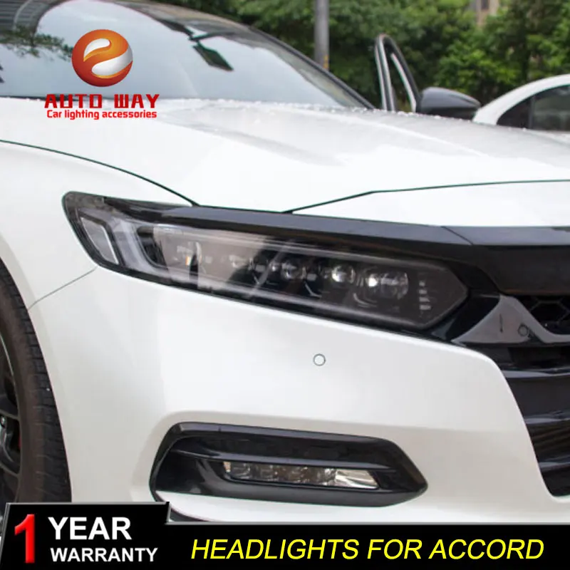 Тюнинг автомобилей чехол для фар Honda Accord G8 2018 фары Полный СВЕТОДИОДНЫЙ DRL ходовые