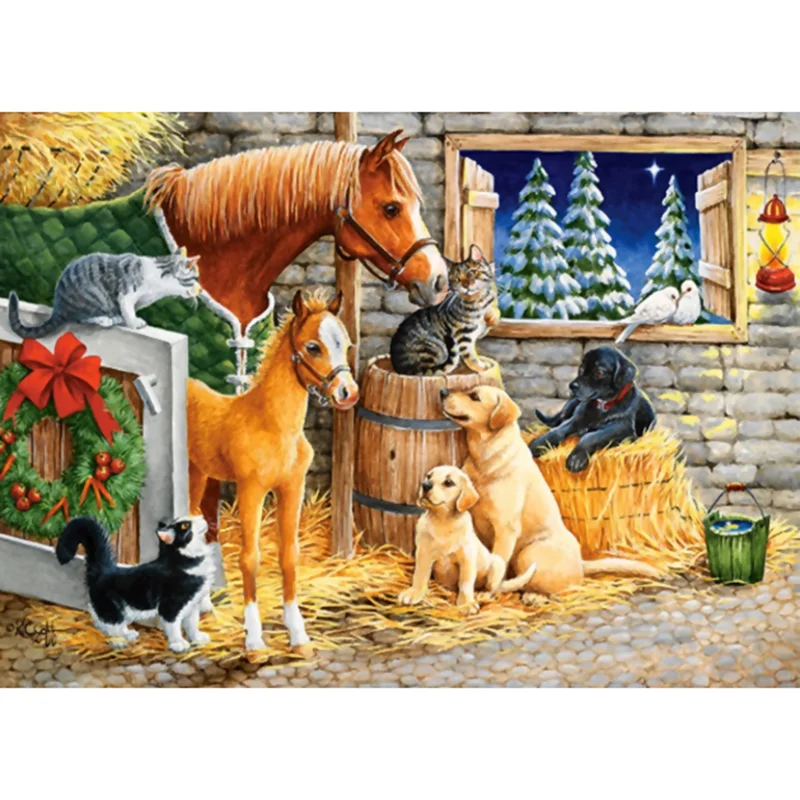 

DIY digital painting picture animal paradise hand-painted oil painting gift canvas painting and digital home decoration