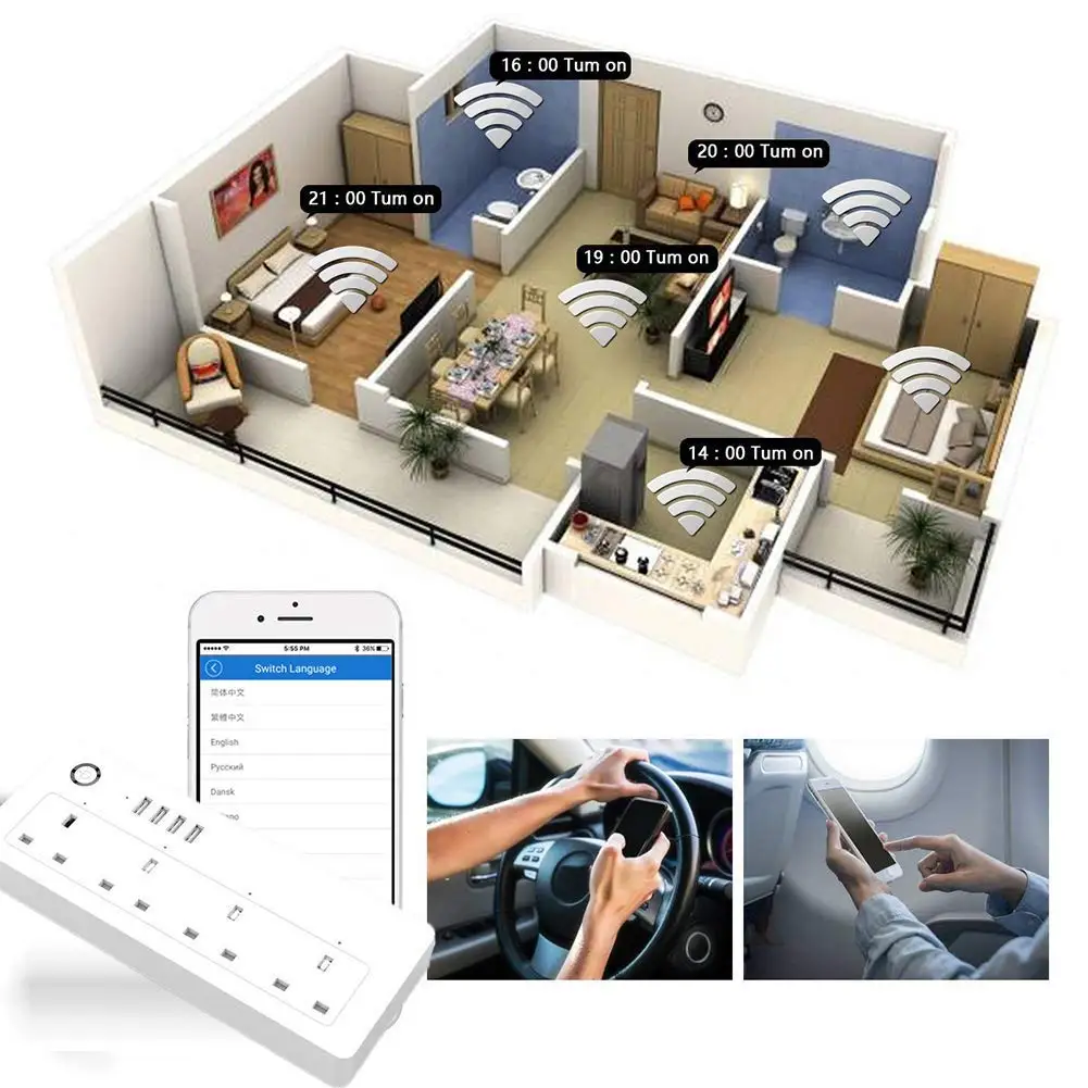 Умный сетевой фильтр с поддержкой Wi Fi и 4 розетками|Умные розетки| |