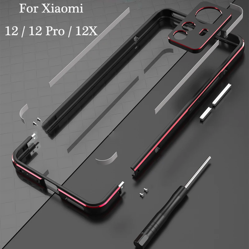 Чехол-бампер для Xiaomi Mi 12 12Pro 12X металлическая алюминиевая рамка iphone Pro роскошные