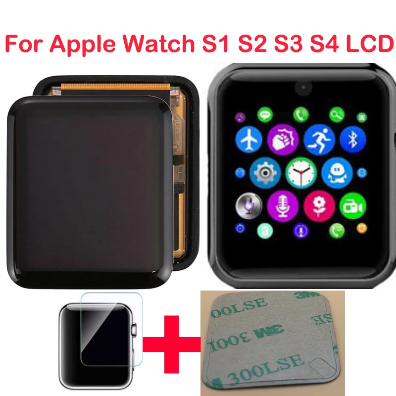 ЖК-дисплей с дигитайзером для Apple Watch Series 2 сменный сенсорный экран серии S2 38 мм/42