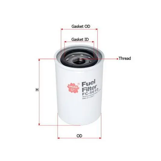 Фильтр топливный SAKURA FC5610|Температурный датчик| |