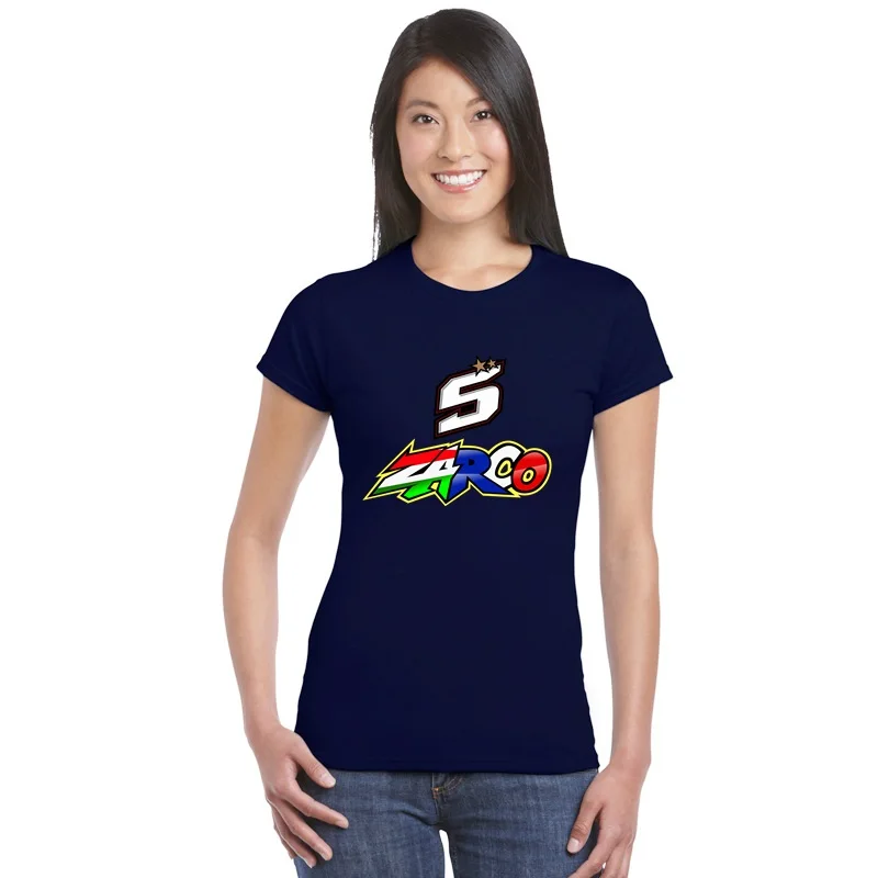 

women's surfing topshirts Sturdy Muscle fitness clothes woman Tshirts JOHANN ZARCO No. 5 t shirt T-shirtMoto tops short sleeve