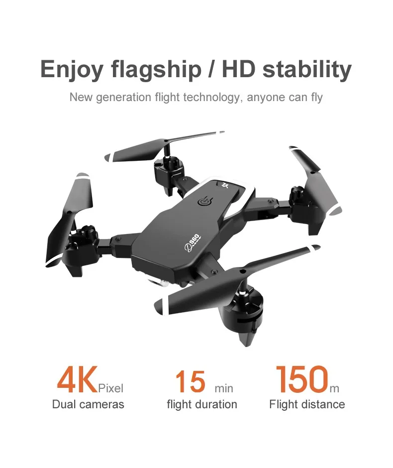 Радиоуправляемый мини Квадрокоптер S60 4K FPV дроны Wi Fi Квадрокоптеры с камерой HD