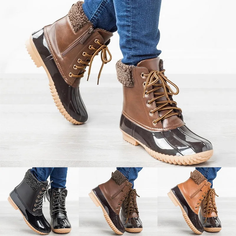 Adisputent зимние ботинки в байкерском стиле теплые на шнуровке ретро женские