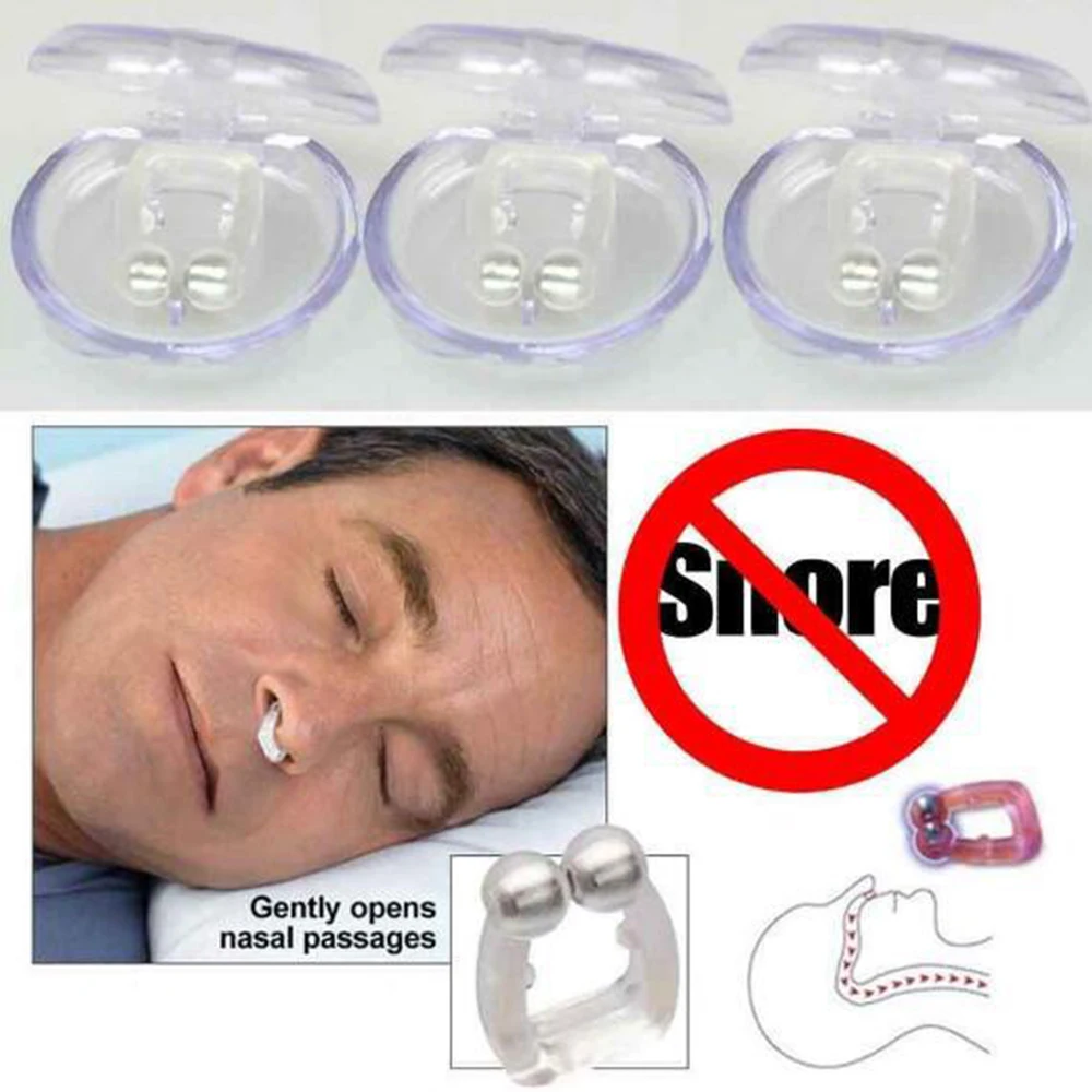 Nose Clip Silicone Magnetic Anti Snore Stop Snoring Sleep Tray Sleeping Aid Apnea Guard Night Device With Case 2019 new | Красота и