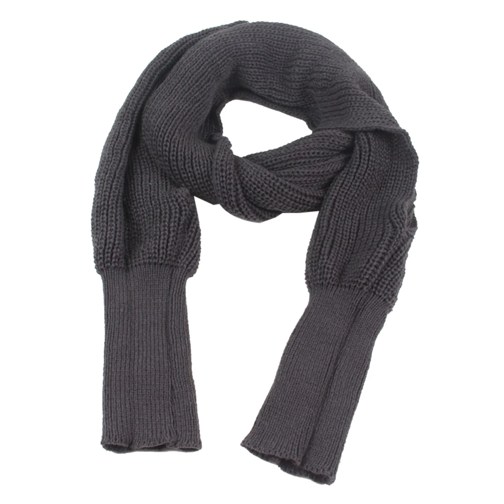 Dark gray Женский вязанный шарф, Одноцветный длинный шарф, шали,, зима, осень, для девушек, элегантный темперамент, женские теплые шарфы, новая мода N - Цвет: Dark gray