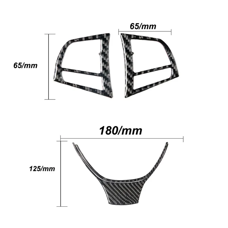 

For BMW 6 SERIES (F12 F13) COUPE Covertible 2011-2018 steering wheel Car Accessories Interior Carbon Fiber Stickers 4PCS