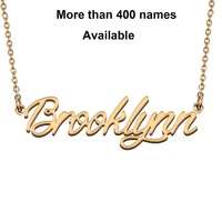 cursive initial letters name necklace for brooklynn birthday party christmas new year graduation wedding valentine day gift