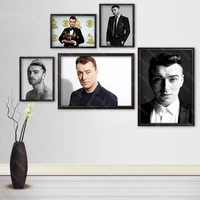 singer sam smith posters wall art decor picture modern home room decoration quality canvas painting more size customizable