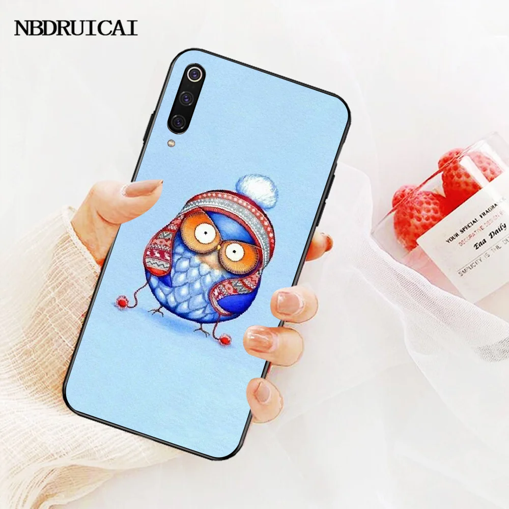 Мягкий черный телефонный чехол PENGHUWAN с красочными совами для Xiaomi Mi9 9SE 8SE Pocophone F1 Mi8