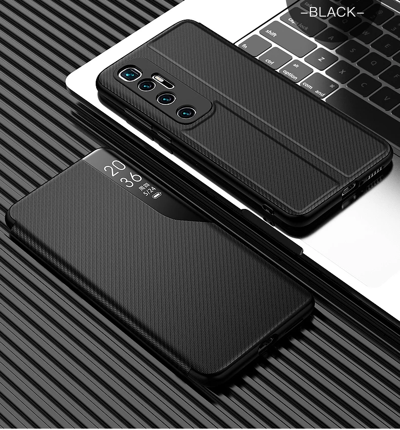 

Original RUMAKA capa For Xiaomi Mi 10 Ultra Clear View Flip case For Xiaomi Mi 10 Ultra Smart Wake up sleeping Leather case
