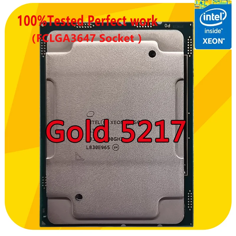 

Intel Xeon Gold 5217 SRFBF 3.0GHZ 8-Cores 16-Thread 11MB Smart Cache CPU Processor 115W LGA3647 For Server Motherboard