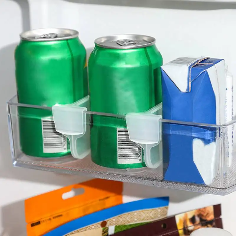 

Household Refrigerator Finishing Divider Multifunctional Freely Adjustable Snap-on Storage Box Compartment Clamp 4 Pcs