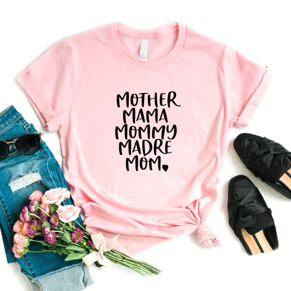 

2020 New fashion spring arrival Mother Mama Mommy Madre Mom Print Women tshirt Cotton Casual Funny t shirt Gift Top Tee-L944