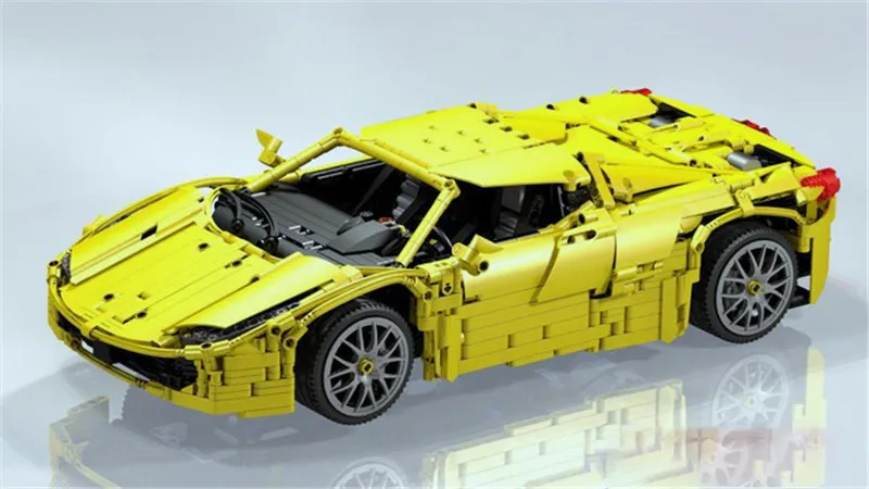 MOCs Моторс функция питания Технические RC супер спортивные машины автомобиль MOC-1767 Феррары 458 строительные Конструкторы Кирпичи DIY игрушки