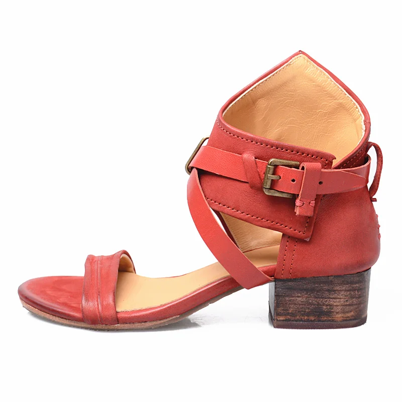 Женские сандалии Prova Perfetto из натуральной кожи Босоножки с открытым носком на