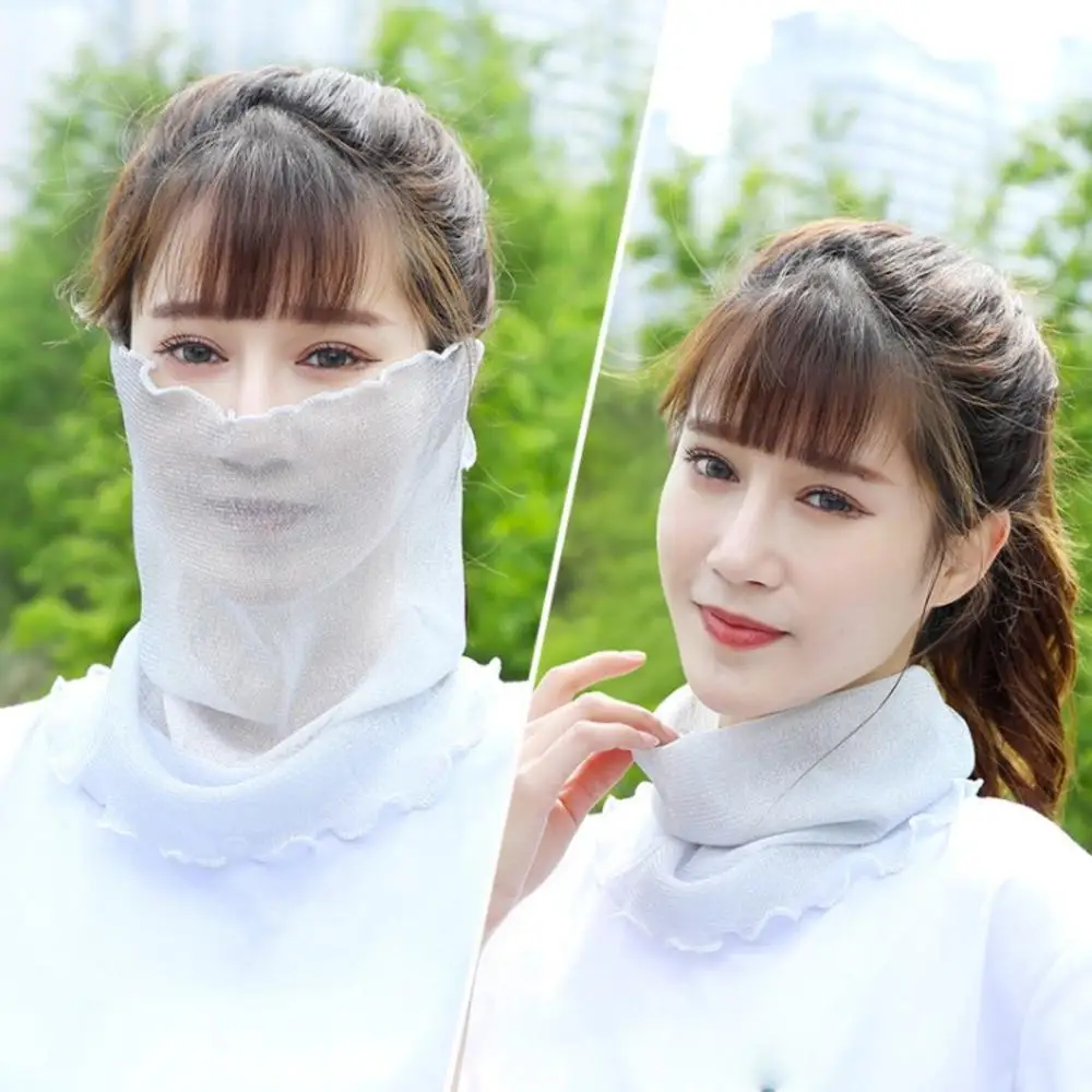 

Masks Ice Silk Face Mask Sun Protection Mask Thin Uv Protection Face Mask Scarf Breathable Warm Elastic Dust Proof
