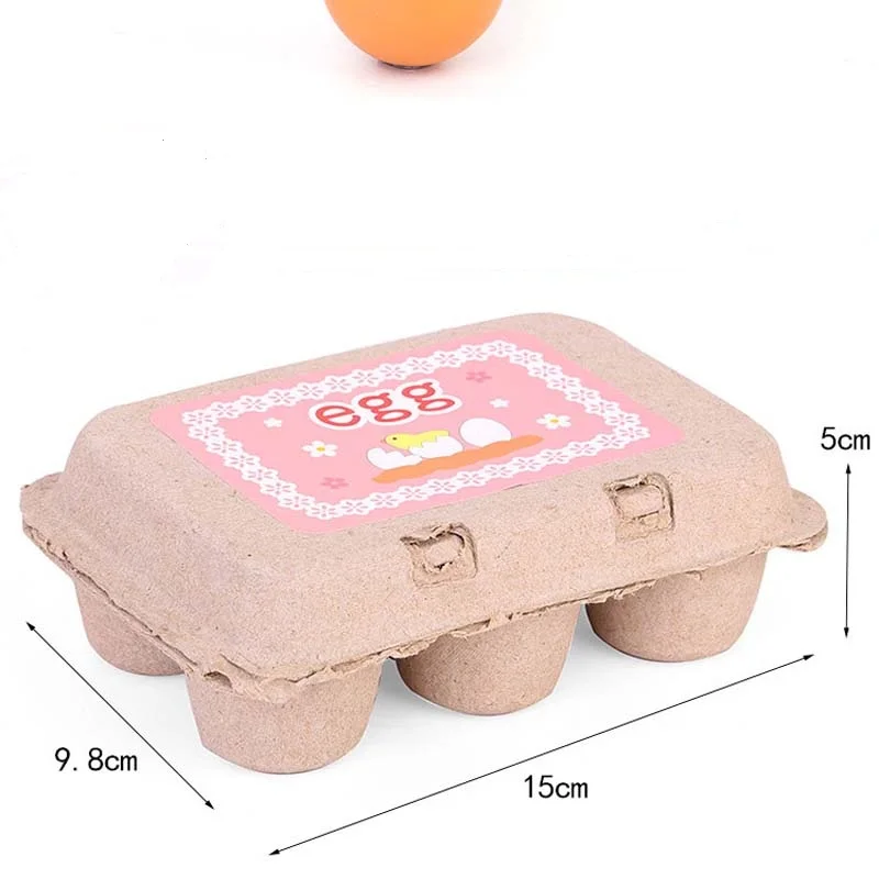 

6pcs/set Wooden Lovely Eggs Pretend Play Toys Food Pretend Play House Preschool Educational Kitchen Cooking Toys Kids Girls Boys