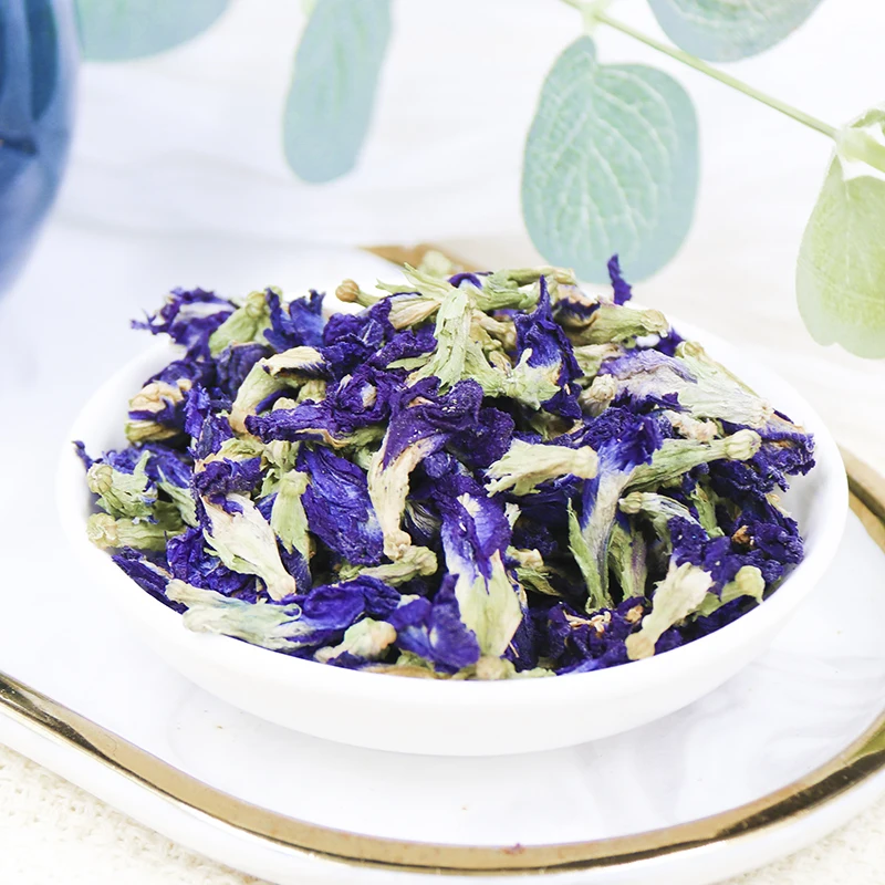 

Thailand Blue Butterfly Pea Flower Tea Dried Clitoria Ternatea Green Food for Health Care