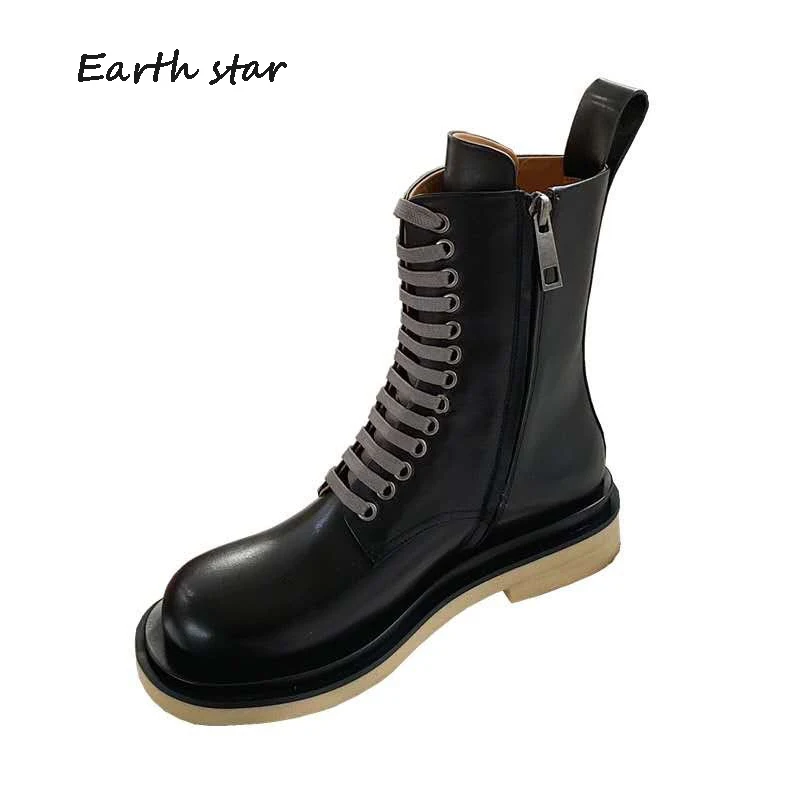 

botas mujer 2020 Autumn Shoes Women Real Leather Martin Boots Black Autumn Lady footware Fur Female chaussure femme Ankle Boots