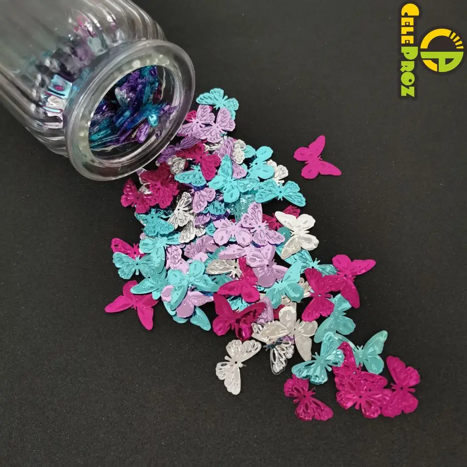 15 г бабочка конфетти Девушка День Рождения Декор конфетти-блестки DIY Ремесло Швейные Кнопки вечерние разбросы стола DIY вечерние принадлежности