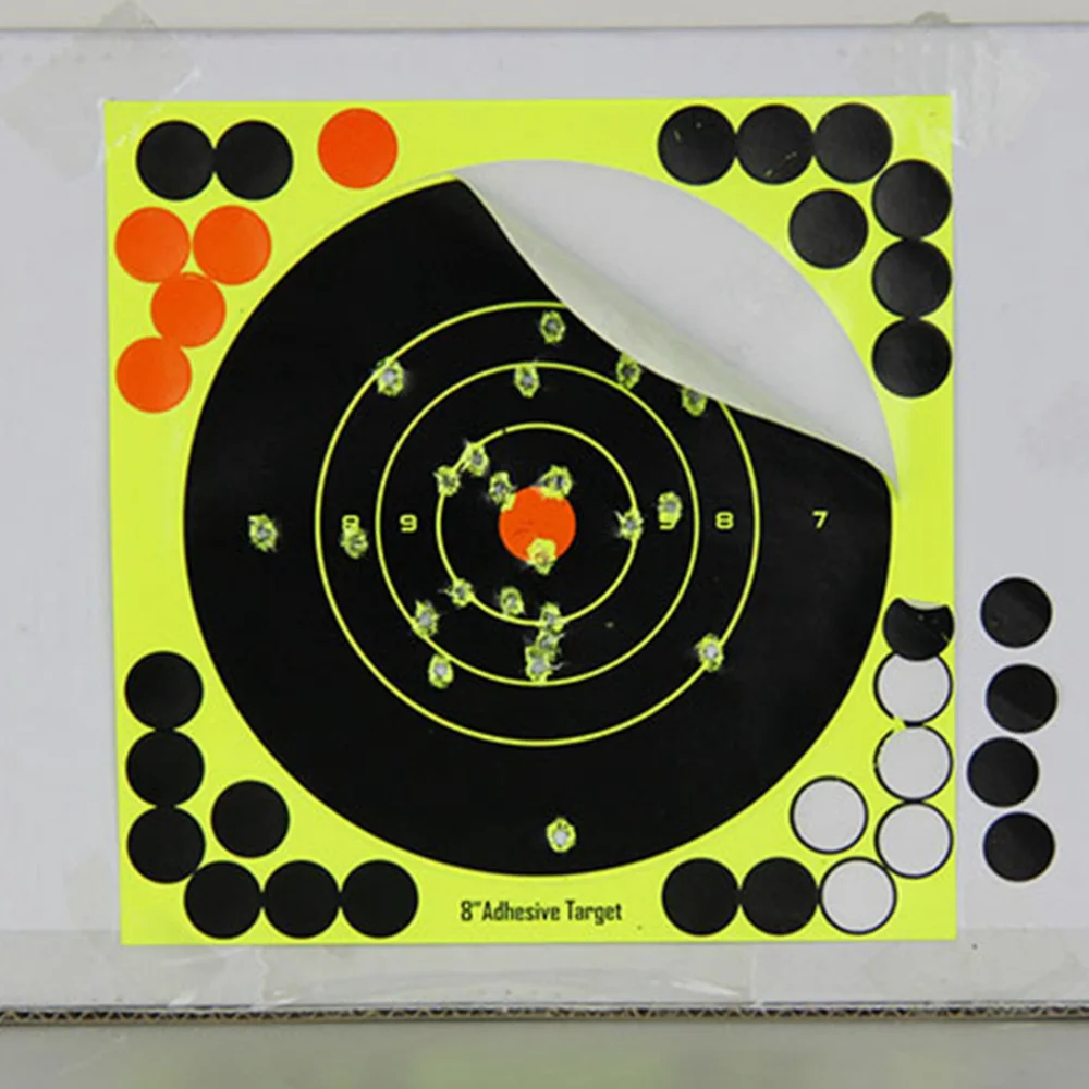

25pcs Fluorescent Shooting Target Paper Stickers Adhesive Arrow Darts Aiming Stickers (Random Color)