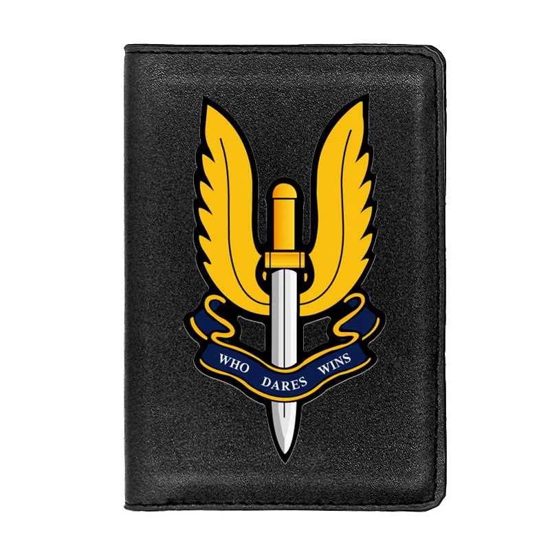 

Twenty-second British SAS Passport Cover Holder ID Credit Card Case Travel Leather Passport Wallet