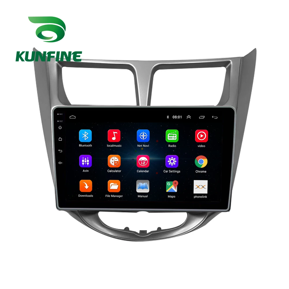 Octa Core 1024*600 Android10.0 автомобильный DVD GPS навигатор проигрыватель Deckless стерео для Hyundai