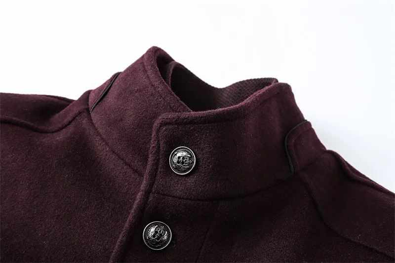 Mwxsd осенне-зимняя мужская куртка из шерсти с жилетом Мужская теплая шерстяная