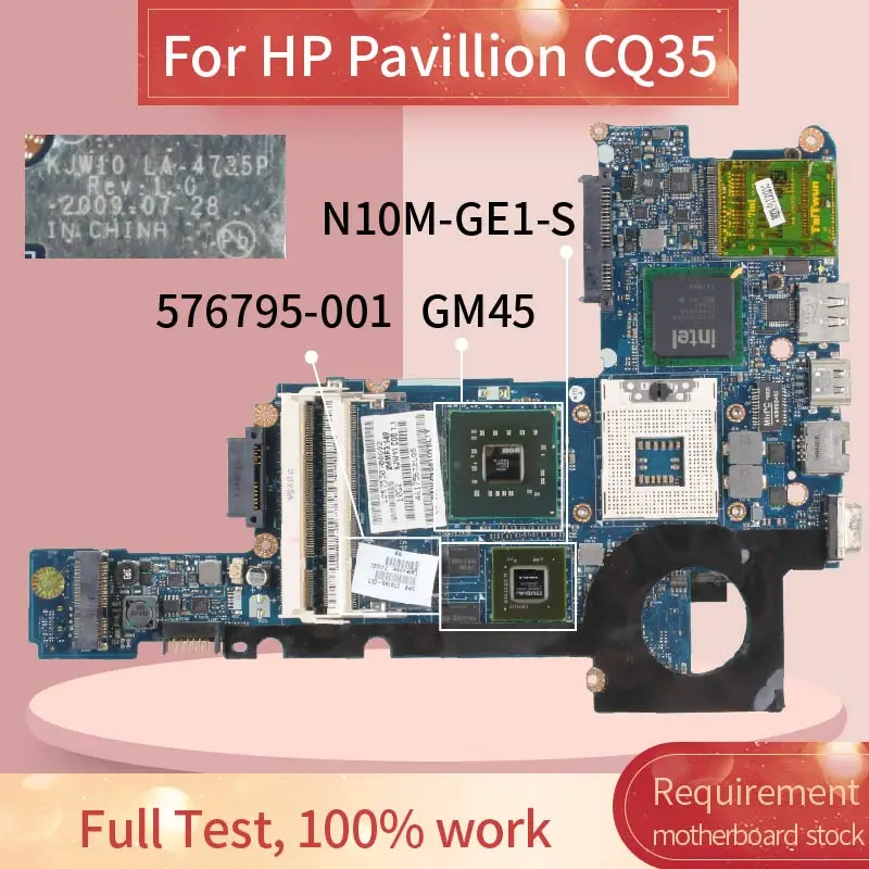 Материнская плата для ноутбука HP Pavillion CQ35 материнская 576795 001 501 GM45 512M