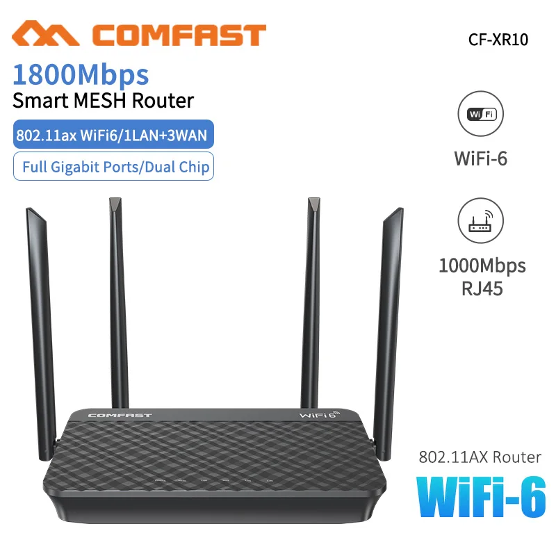 Wifi6 роутер AX1800 умная сетка WiFi Qualcomm четырехъядерный Wifi 6 2 4G 5 0 GHz полностью