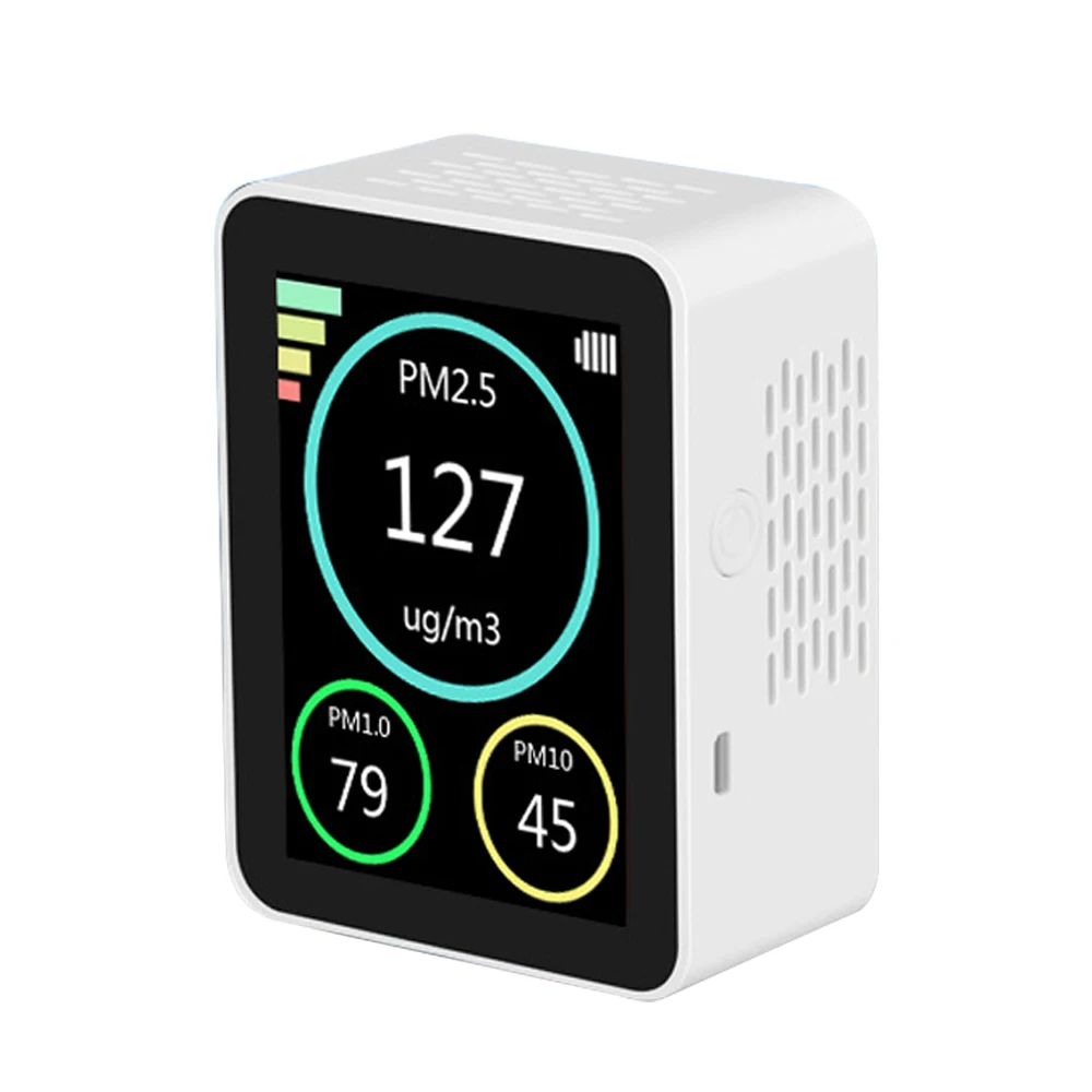 

Air Quality Detector TFT Color Screen PM2.5 PM1.0 PM10 Haze Particle Detectors Instrument Home Air Quality Monitor