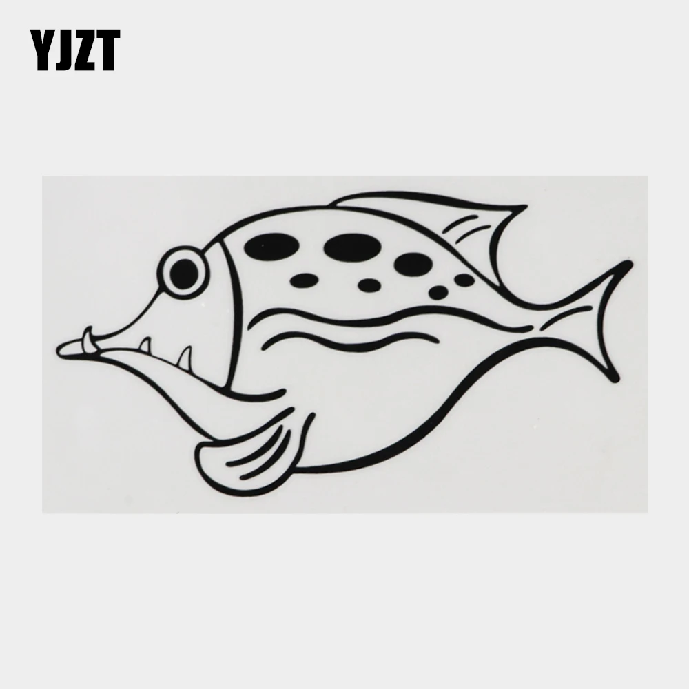 

YJZT 15.6CM×8.1CM Personality Marine Animal Decal Grouper Vinyl Car Sticker 18A-0344