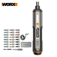 worx 4v mini electrical screwdriver sets wx240 cordless electric screwdrivers usb charger rechargeable handle 26 bit set drill