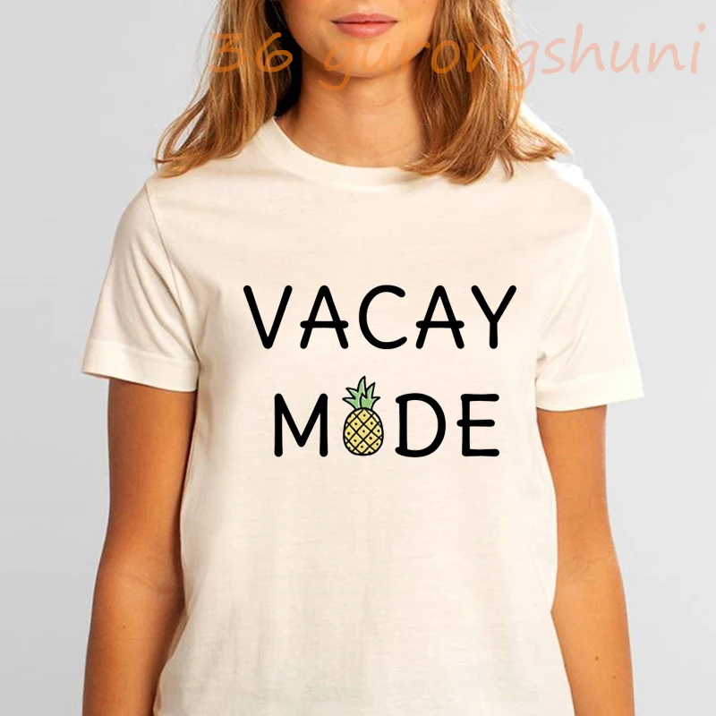 

2021 New Summer Tops Tees Pineapple Fruit T Shirt Women Funny Fashion Print Tshirt Harajuku Kawaii Female Short Sleeve Clothes
