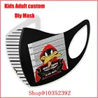 Маска для лица Looney Tunes Daffy Duck vectorized DIY mascarilla многоразовая тканевая защитная маска для лица с забавным дизайном