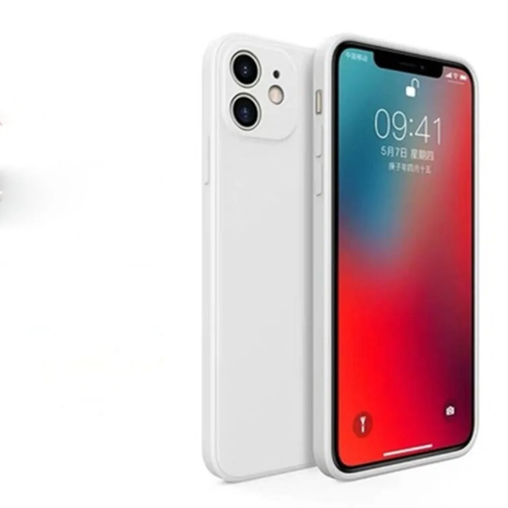 

Square Liquid Silicone Mobile Phone Case for IPhone 11 Pro Max SE2020 Max Case Silicone Cases Silicone Back Covers Simple Style