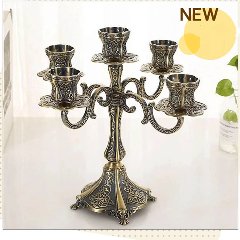 Домашний Бронзовый канделябр Decore металлические подсвечники свадебные для