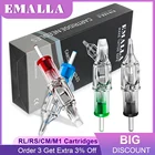 Игла для тату-картриджа EMALLA, 20 шт., 0,350,3 мм, стерильная одноразовая RLRSRMM1, тату-картридж для тату-машины, поставки татуировок