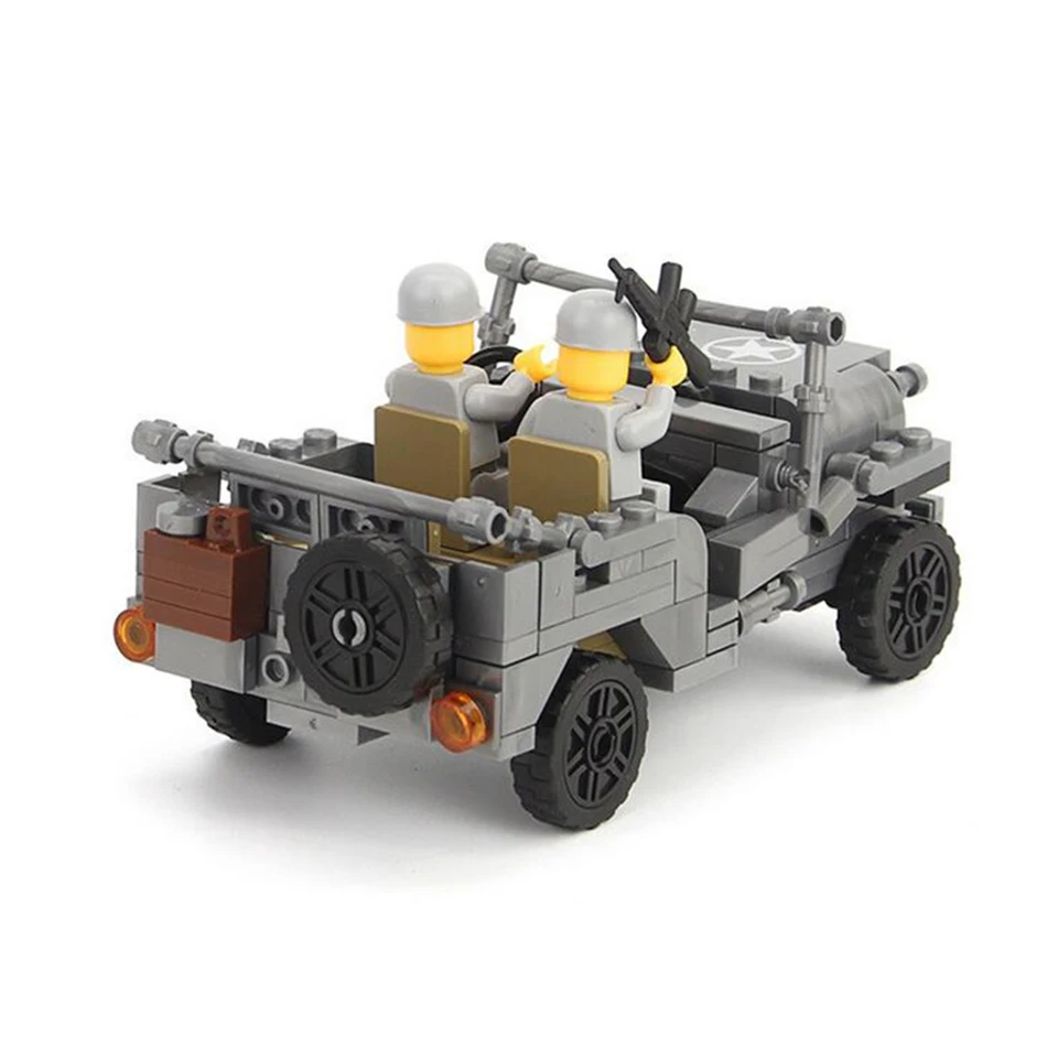 199 шт. военные джипы-солдаты патрулирующие строительные блоки игрушки