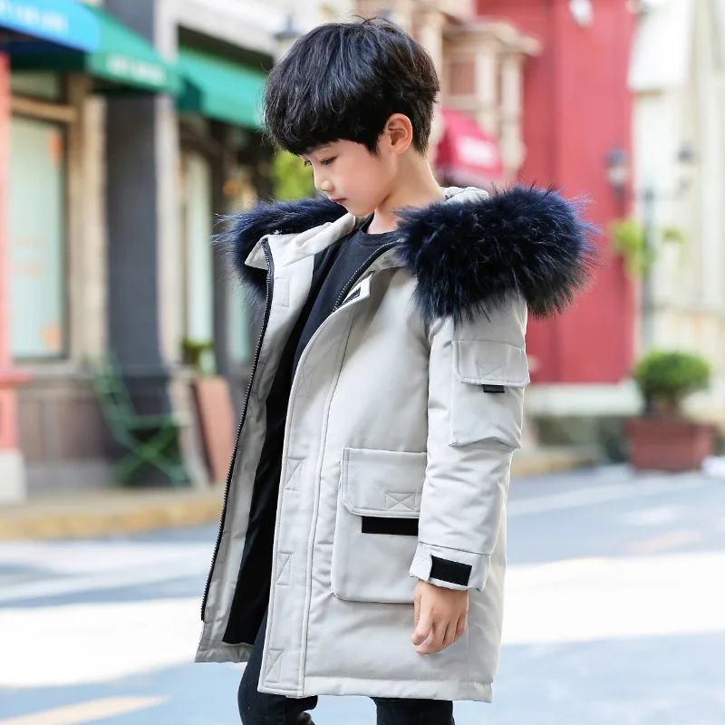 Для мальчиков-подростков Детские теплые куртки с рисунком зимняя теплая куртка
