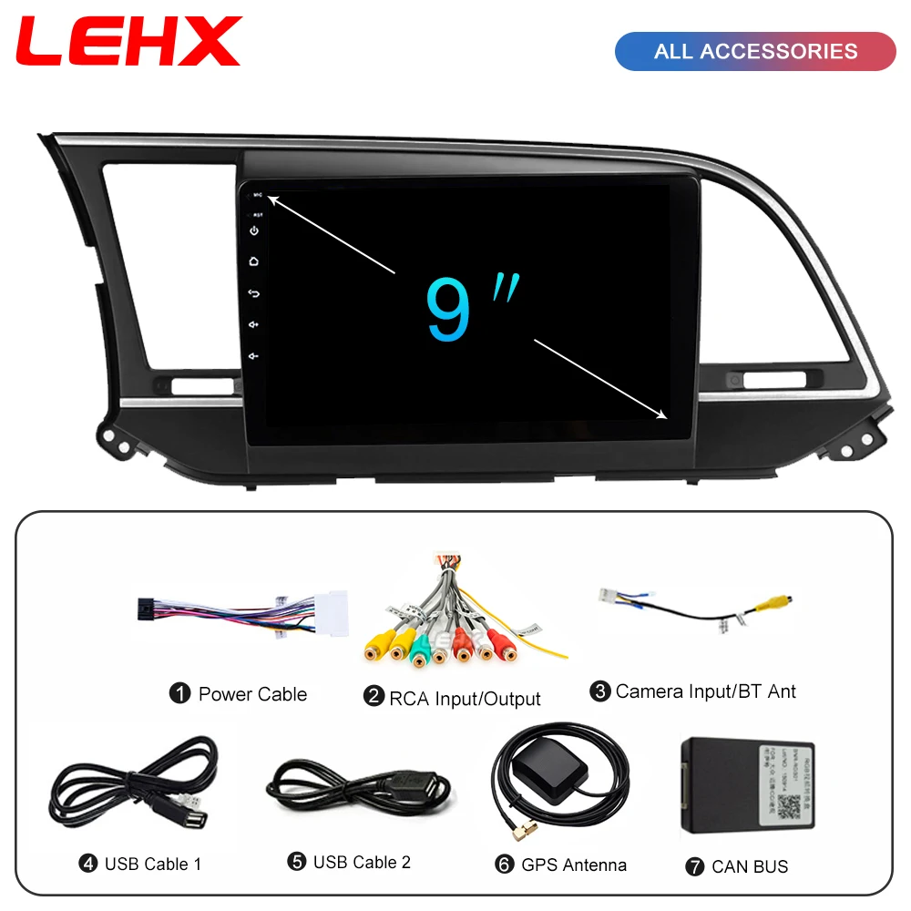 Автомагнитола LEHX 2 din Android 9 0 RDS dvd аудио экран автомобильное радио мультимедийный