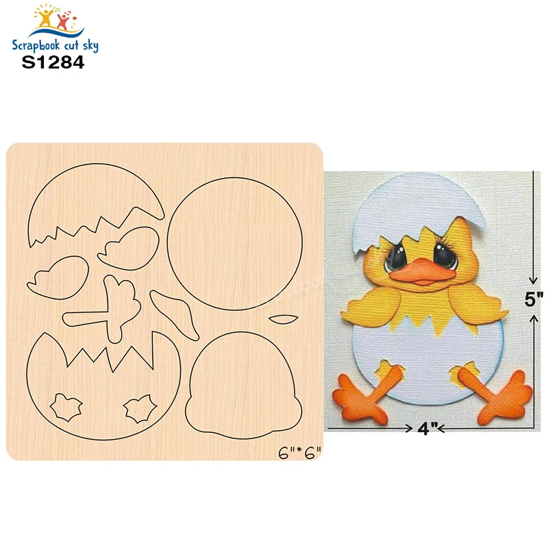 

Chicken And Eggshell DIY S1284 Muyu Wooden Mold Cutting Dies Suitable For Market General Machines