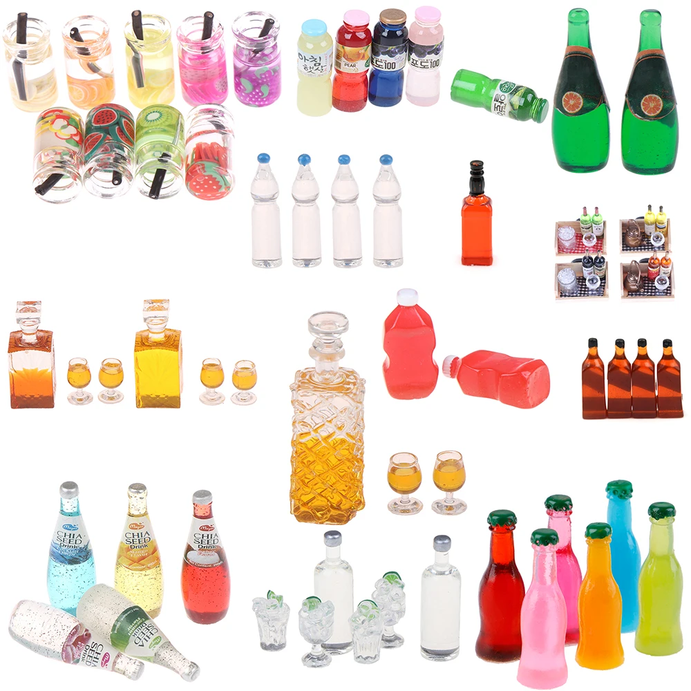 Кукольный домик Апельсиновый Лимонный сок напиток томатный соус вода бутылка