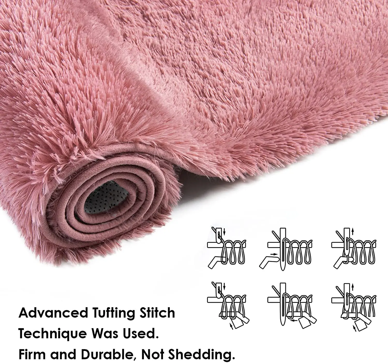 Мягкие искусственные пушистые коврики Нескользящие Милые Роскошные